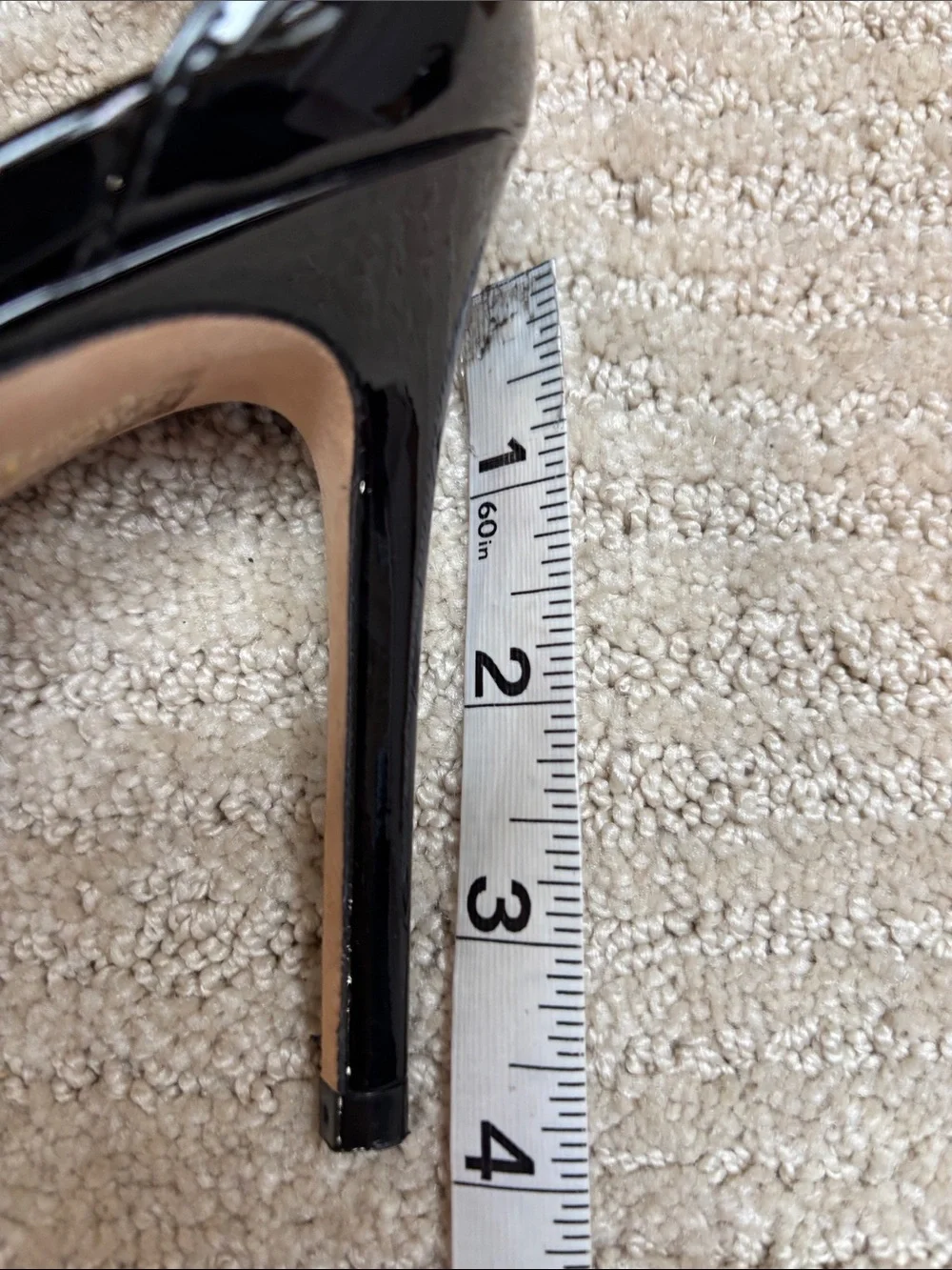 Stuart Weitzman Black Patent Ankle-Strap Heels Size 7.5 EUC